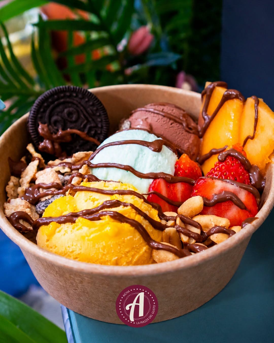 menu cover at Aicha