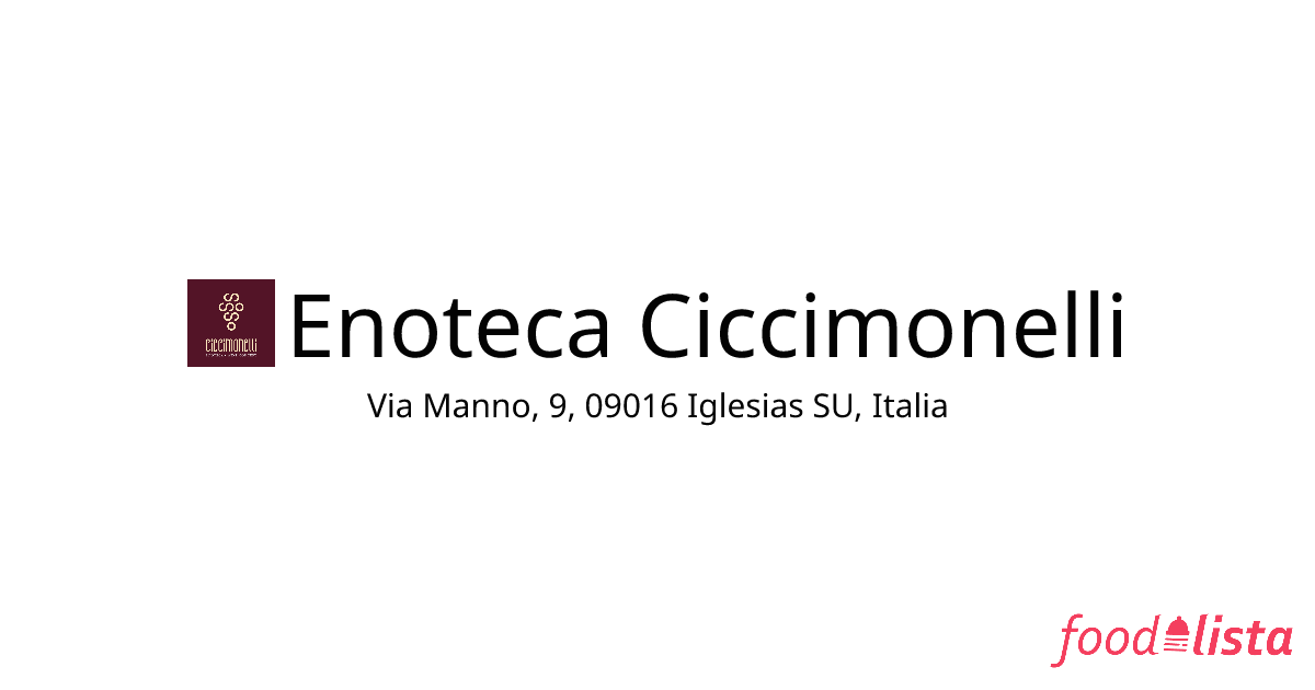 Enoteca Ciccimonelli a Iglesias